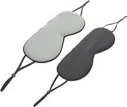 Gogogmee 2pcs Adjustable Dual Sided Sleep Eye Masks Breathable Eye Protectors and Grey Ideal for Travel Sleep and Relaxation Soft Eye Shading Patches