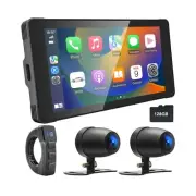 Tenbaba Portable Motorcycle Dash Cam, Motorcycle Wireless Apple CarPlay & And...