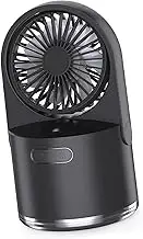 Mini USB Desk Fan with Spray, 3 Speed 2 Spray Portable Desktop Cooling Fan Strong Wind Humidification Rapid Cooling 60° Adjustable USB Powered Desk Fan for Home Outdoor Camping Travel