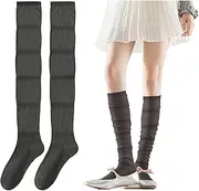 [huablo] Women's Thin Knee-High Socks Thigh High Stockings Over Knee Mesh Boot Stockings Cute Sexy Thigh Highs - White