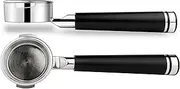 [LILQ] 58mm Bottomless Naked 2 Ears Portafilter Compatible with Breville Machines– Includes 18–20g Basket (Aluminum Flat, 58mm For Breville)