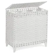 Laundry Hamper with 3 Removable Liner Bags; 132L Handwoven Rattan Laundry Basket