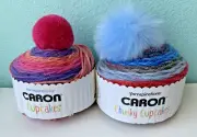 Caron Cupcakes Self-Striping Yarn & Pompom Sweet Berries & Jam Session (Chunky)