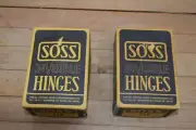 SOSS INVISIBLE HINGES #218 FINISH DULL BRASS NEW IN BOX