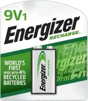 Energizer Rechargeable 9V Batteries, NiMH, 175 mAh, Pre-Charged, 1 Count...