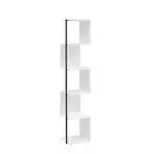 HOMES: Inside + Out Svenja Modern Style 60 in. Tall Corner Book Shelf White