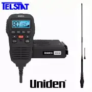 UNIDEN UH6160 UHF CB RADIO & Uniden AT-880BK 6.5dB TWIN ANTENNA 12/24V Replay
