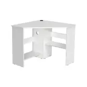 Costway Corner Computer Desk Writing Workstation White
