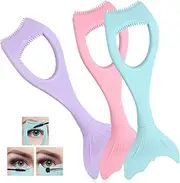 PACKOVE 3Pcs Mascara Shield Applicator Silicone Eyelash Applicator Makeup Eyelash Tools Silicone Mascara Guard Mermaid Mascara Guard Reusable Eyelash Cosmetic Tools