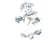 AUDI A4 B9 Particulate Filter Strap 80A253295 NEW GENUINE