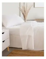 [Royal Comfort] 3000TC Bamboo Cooling Sheet Set in White Queen