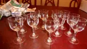 Mid-Century Modern Starburst Design Cut Crystal Cordials, Shot ?