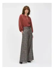 [Veronika Maine] Washed Modal Gathered Neck Top in Clay