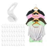 Hanger Connector Hooks – 50-Pack Clothes Hanger Connector Hooks – Space-Savin...