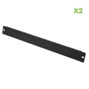 NavePoint Blanking Panel, Non-vented, 19 in Wide, Steel, Filler Panel, 2-pack