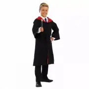 Kids School Wizard Costume Boys Girls Witch Harry Robe & Wand Halloween