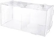 Transparent Acrylic Fish Breeding Isolation Box Multifunctional Aquarium Incubator with Suction Cup for Bettas Guppies Fish Tank Holder