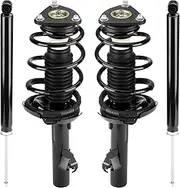 Front & Rear Strut Shock Assembly w/Coil Spring for Mazda 3 2004-2009, 5 2006-2010, Replace 172263 172264 343412, Left & Right, 4PCS