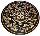 2' Unique Design black marble side coffee Table Top inlay Kitchen round Table