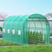 GREENYHAVEN Walk-in Tunnel Greenhouse Galvanized Frame & Waterproof Cover