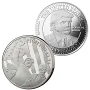 1 Oz Donald Trump Victory 999 Silver Placed Round MAGA 47th President In Capsule
