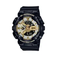 在飛比找momo購物網優惠-【CASIO 卡西歐】G-SHOCK 閃耀時尚 百搭黑金 雙