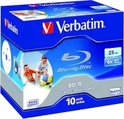 Verbatim BD-R 25GB 10Pk JC White Wide Inkjet 6X, BD-R 25GB 10Pk JC White Wide Inkjet 6X