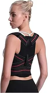 Back Corrector,Adjustable Support Straps,with Dual Adjustable Straps and Breathable Mesh Panels for Stress