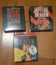 New/Sealed! Jeffery Deaver Audiobook Lot Unabridged (3) Box Sets