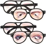 [TOGEVAL] 4pcs Funny Glasses Photo Prop Eyeglasses Festival Glasses Costume Eyeglasses Prop Glasses Novelty Party Glasses Novelty Eyeglasses Photo Booth Prop Simulation Glasses Photo Props