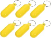 Kisangel 6Pcs Floating Keychain Pendant Key Rings for Boating Sailing Fishing Outdoor Water Sports Durable Easy to Carry Decor