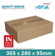 20x Mailing Box 365 x 280 x 95mm Regular Brown Carton fit Extra Large Satchel