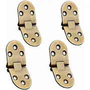 4 Piece Folding Table Hinges, Zinc Alloy Door Hinge, Zinc Alloy Metal Round Edge Hinges, for Kitchen Table, Office Furniture, Cabinet (Green Bronze)