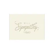 JAM Paper Blank Sympathy Greeting Cards Set Gold Sympathy 25/Pack (526BG472WB)
