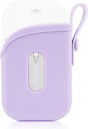 Linkidea Silicone Sanitizer Storage Case, Portable Travel Accessories, Exact Size of Container Compatible with 1 FL OZ Touchland, Fashion Accessory with Belt Fits Daily Use (Purple)