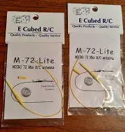 E-cubed R/C MICRO 72mhz antenna - two packages, new/sealed Part# M-72-Lite