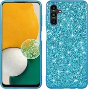 Compatible with Samsung Galaxy A15 5G, Sparkling Back Cover Protective Case PC Hard Shockproof Protection Cover Case for Samsung Galaxy A15 5G-Blue