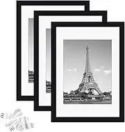 10 Inch Picture Frame Set of 3 (20x25cm) – Wall & Tabletop Photo Frames – Modern Multi Display for Home, Office & Gifts – Includes Hanging Hardware & Stand