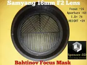 Samyang 16mm f/2 Lens Bahtinov Focus Mask