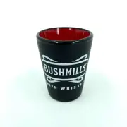 Bushmills Irish Whiskey Black and Red Ceramic Shot Glass - Set of Two