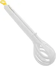 ETHZZLE Multifunctional Egg Whisk and Kitchen Tongs Handheld Beater for Whisking Stirring Noodle Gripping Elegant White Design for Cooking