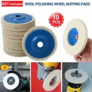 10x Round Wool Buffing Grinder 4'' Wheel Felt Polishing Disc Buffing Pad Tool