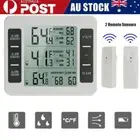 Wireless Digital Thermometer Indoor Refrigerator Freezer Audible Alarm 2 Sensors