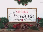 Christmas Sign. Rustic Farmhouse Decor. Merry Christmas Wood Sign.