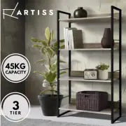 3 Tier Bookshelf Bookcase Display Wall Corner Racks Wooden Home Office Study