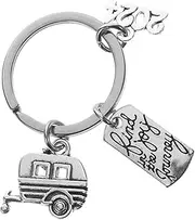 [Holibanna] Outdoor Adventure Pendant Keychain Backpack Charm Gold Keyring for Bag Handbag Charm for Camping