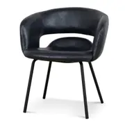 Set of 2 - Dalca Dining Chair - Full Black