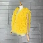 Winter Womens Wool Fur V-neck Fur Short Vest Solid Color Korean Lamb Wool Vest