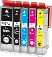 TAAUS Compatible for Epson 273XL 2730XL 2730 2731 2732 2733 2734 Replacement for Epson XP-510 520 600 610 620 700 710 720 800 810 820 Printer (1B 1PB 1C 1M 1Y) 5 Pack