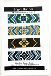 Pine Tree Country Quilts 4-in-1 Runner Pattern A Bargello Rebooted Design